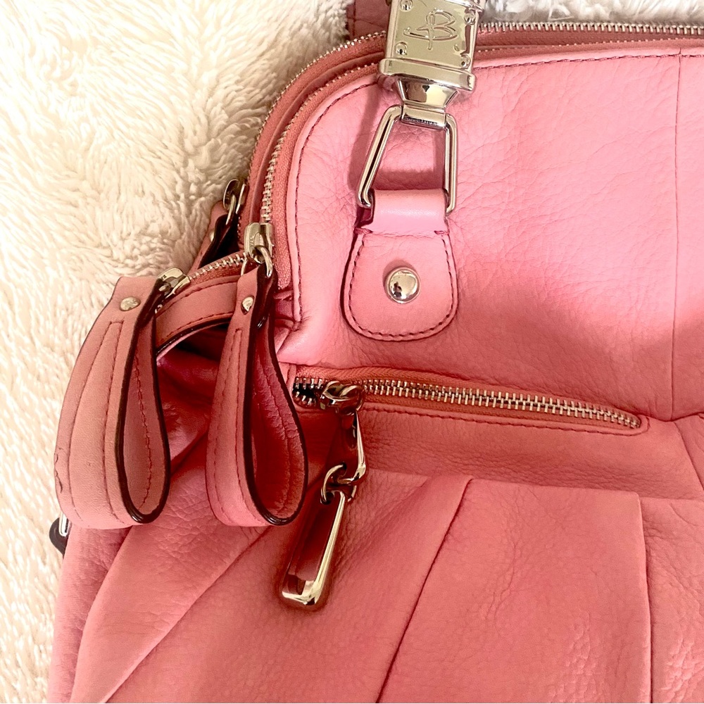 B. Makowsky Dusty Rose Leather Shoulder Bag - Picture 13 of 16